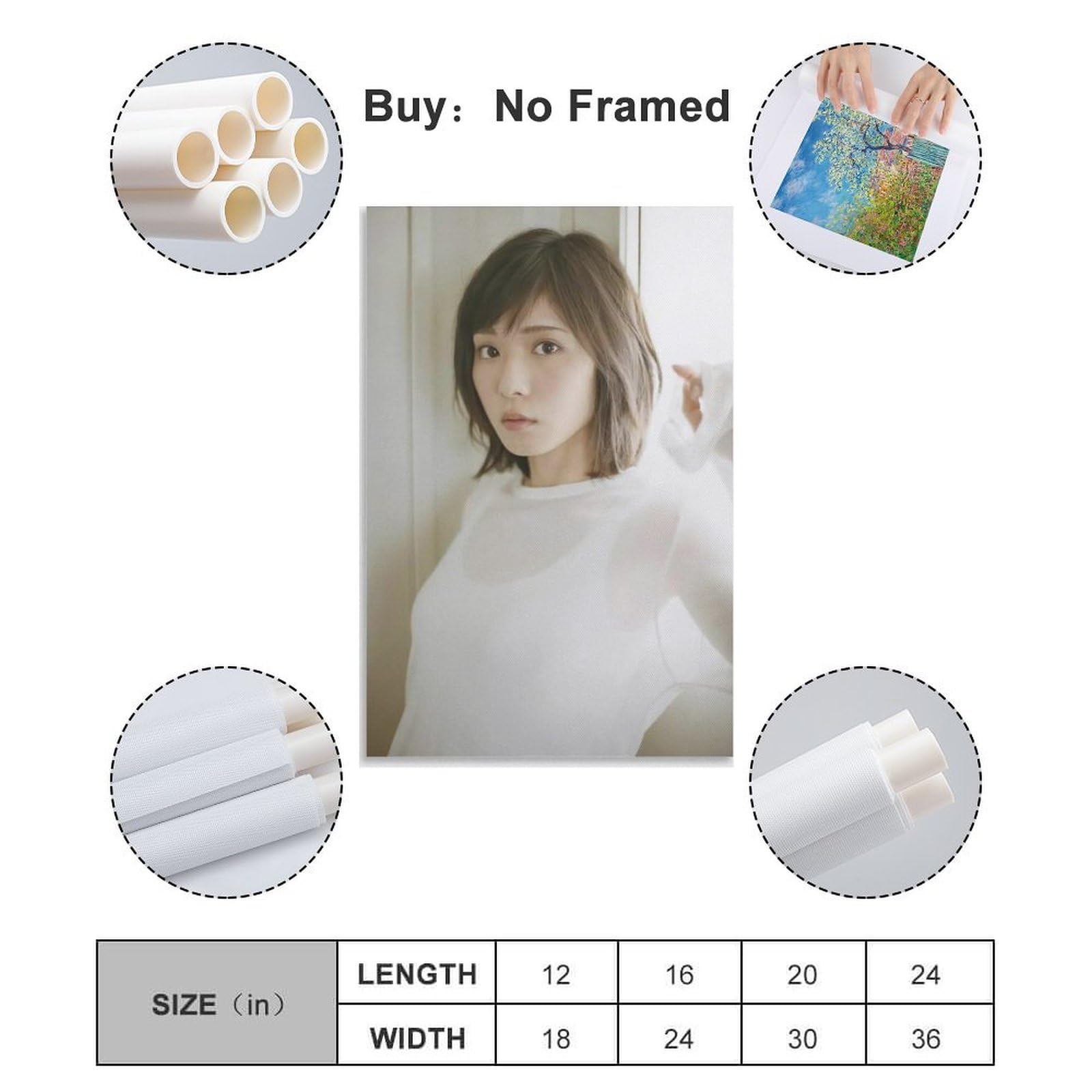 Amazon.co.jp: 松岡茉優 写真撮影2 キャンバスアートポスター 水着写真